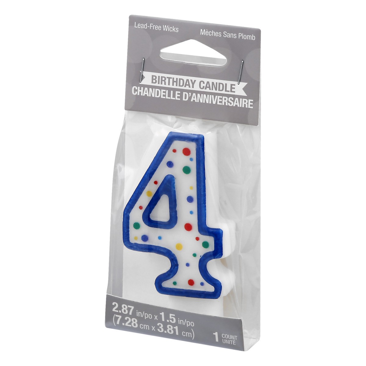 slide 3 of 9, Creative Converting Polka Dots 2.87 Inch Birthday Candle 1 ea, 1 ct