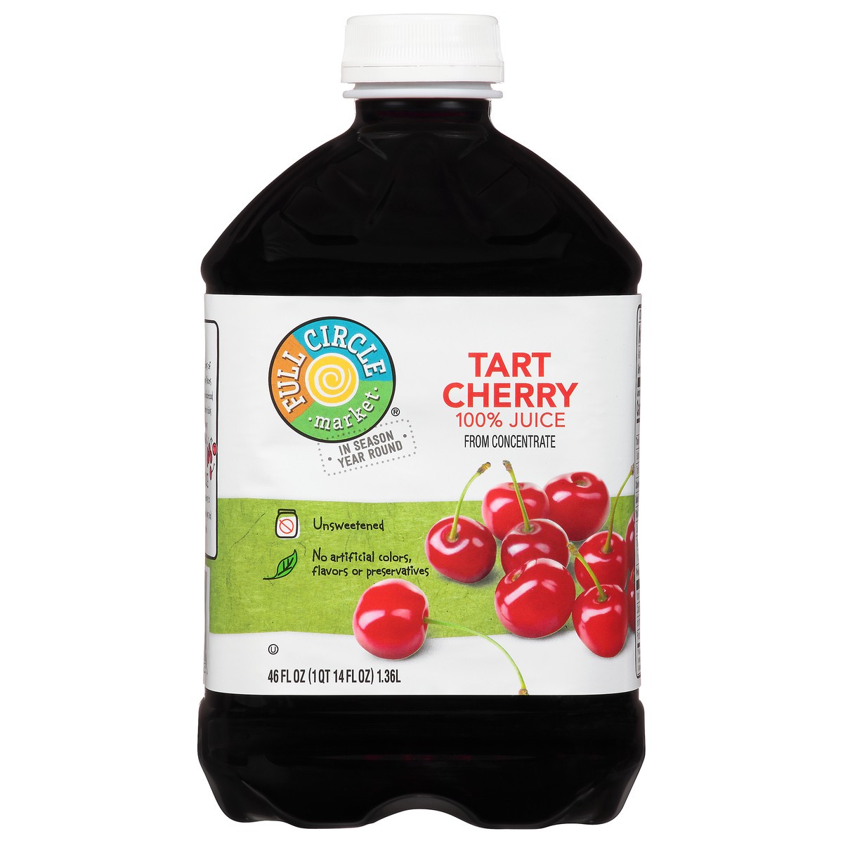 slide 12 of 16, Full Circle Market Tart Cherry 100% Juice - 46 fl oz, 46 fl oz