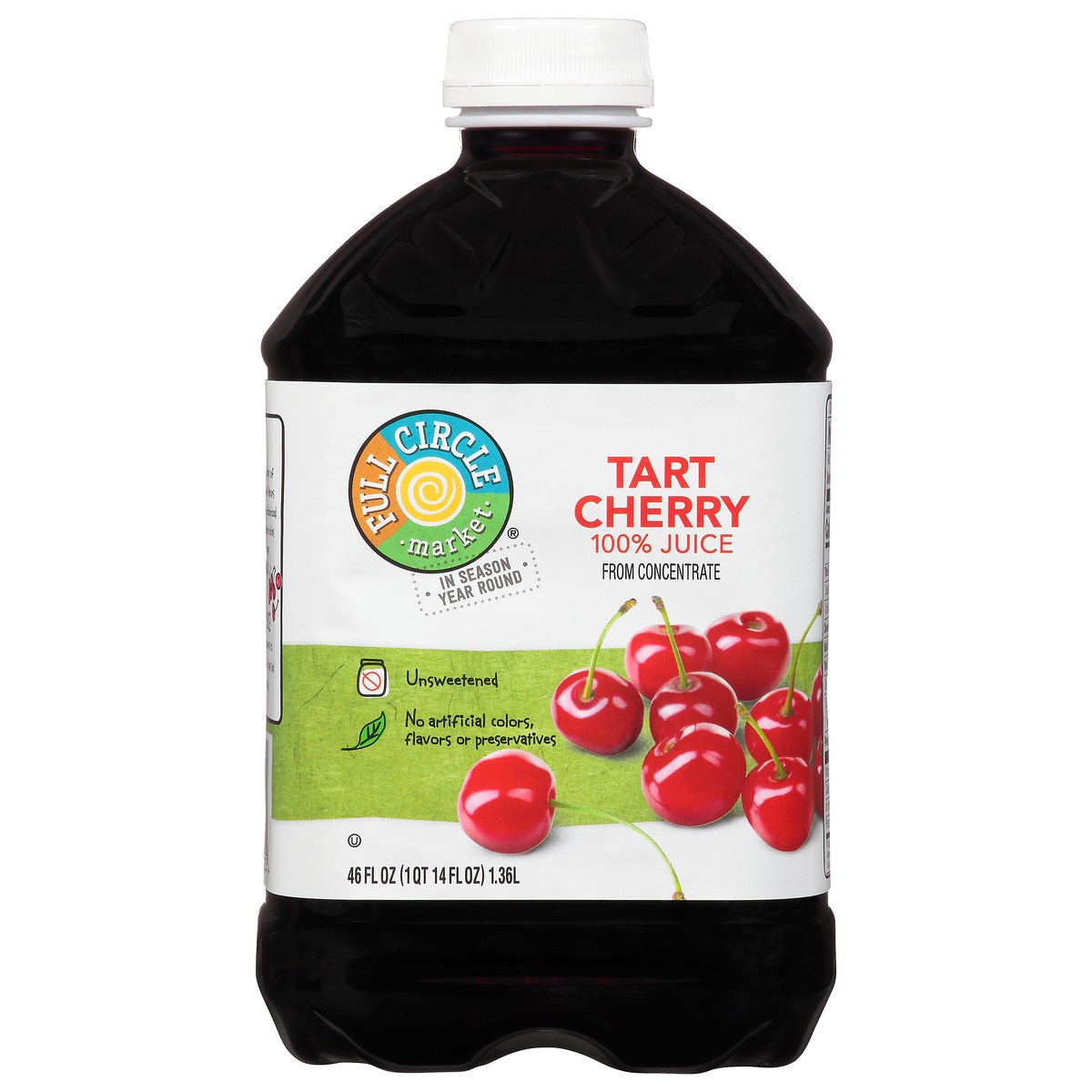 slide 8 of 16, Full Circle Market Tart Cherry 100% Juice - 46 fl oz, 46 fl oz