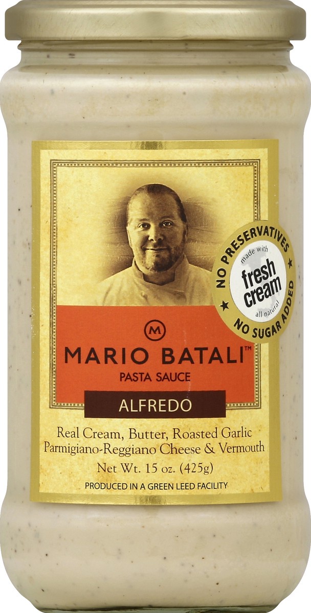 slide 2 of 2, Mario Batali Pasta Sauce Alfredo Jar - 15 Oz, 15 oz