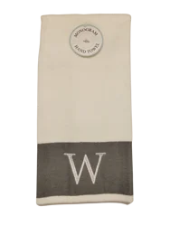 Monogram"W" Hand Towel, 16 in x 28 in
