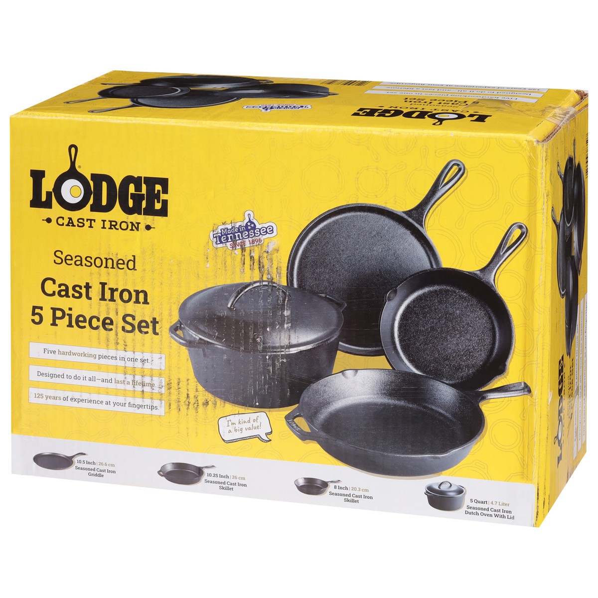 slide 7 of 11, Lodge Cast Iron Set, 5 ct