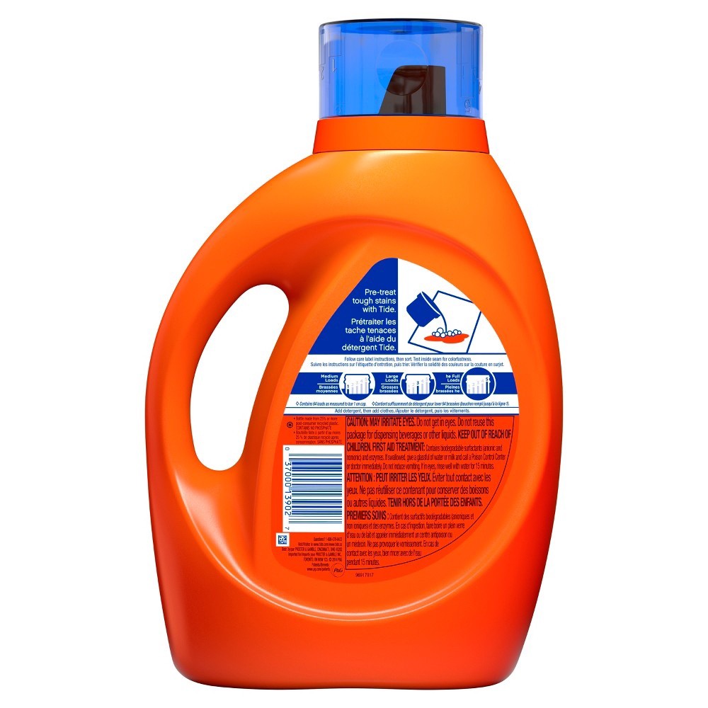 slide 6 of 6, Tide Mountain Spring Liquid Laundry Detergent, 100 fl oz