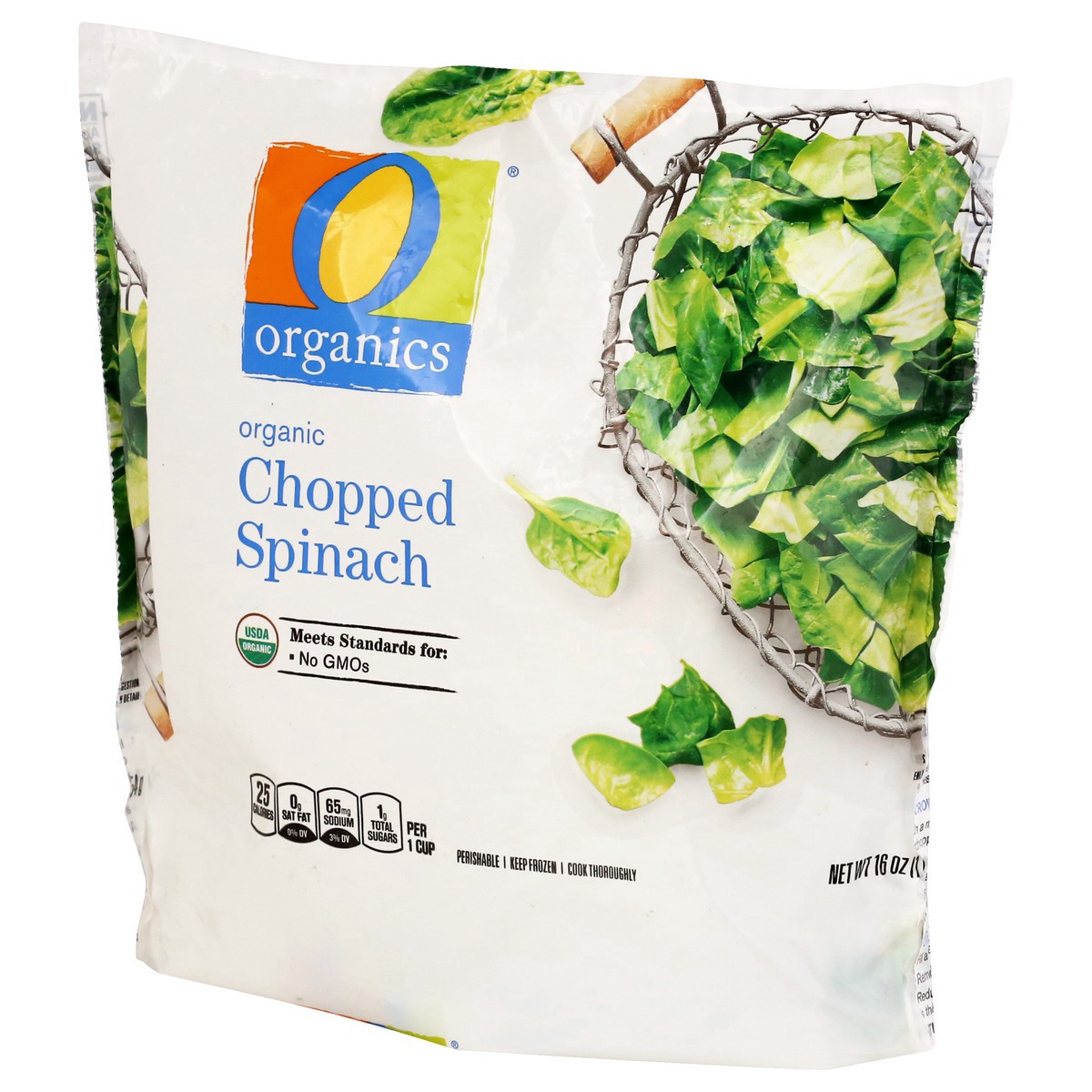 slide 3 of 9, O Organics Organic Spinach Chopped, 16 oz