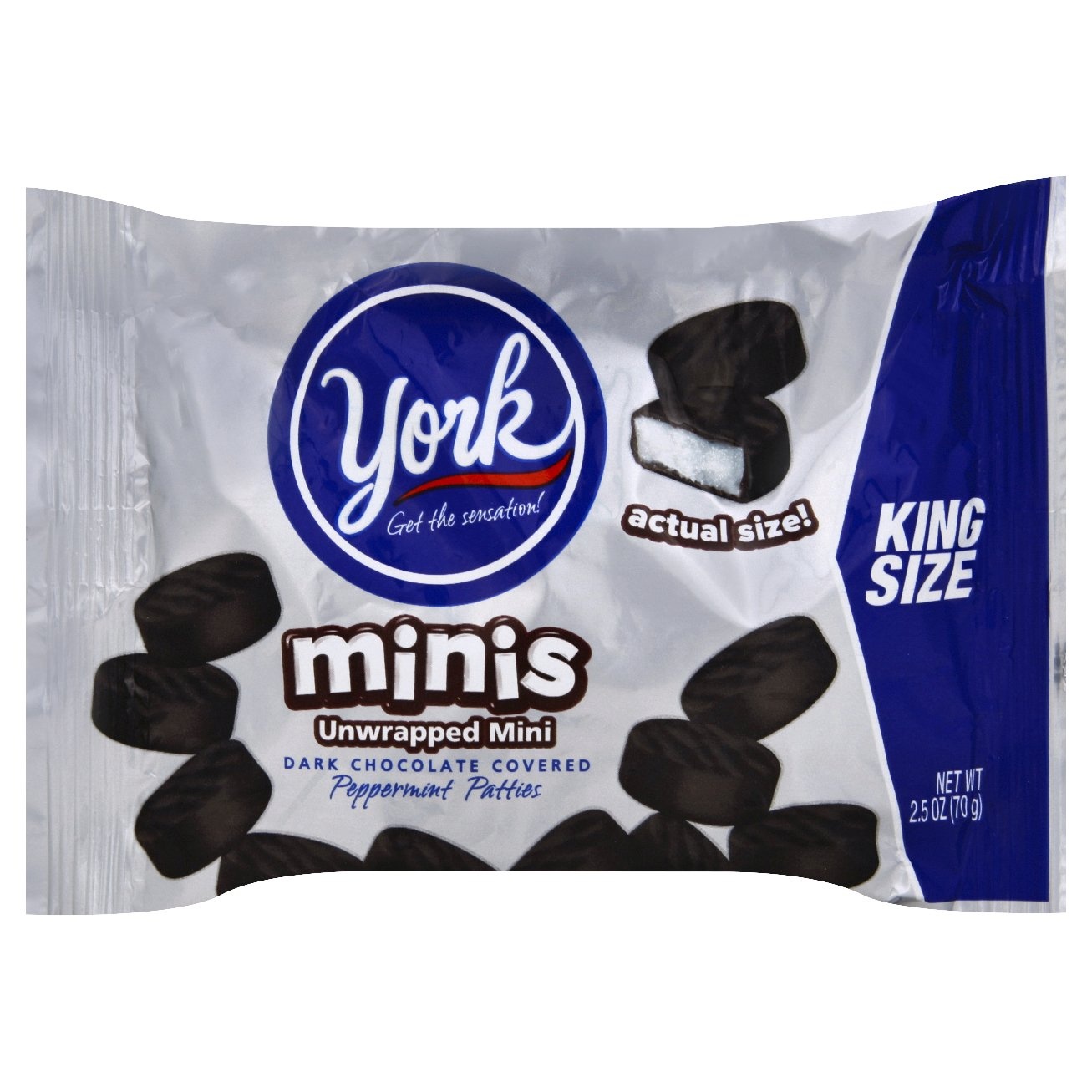 slide 1 of 5, York King Size Peppermint Patties Unwrapped Minis, 2.5 oz
