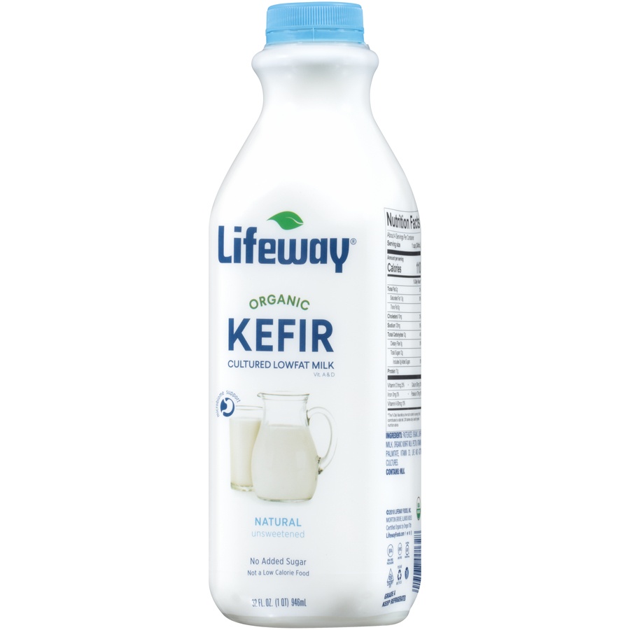 Lifeway Organic Low Fat Kefir Plain Milk Smoothie 32 Oz | Shipt