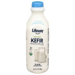 Lifeway Organic Plain Unsweetened Kefir 32 fl oz