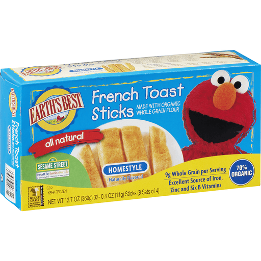 slide 3 of 16, Earth's Best All Natural French Toast Sticks, 32 ct