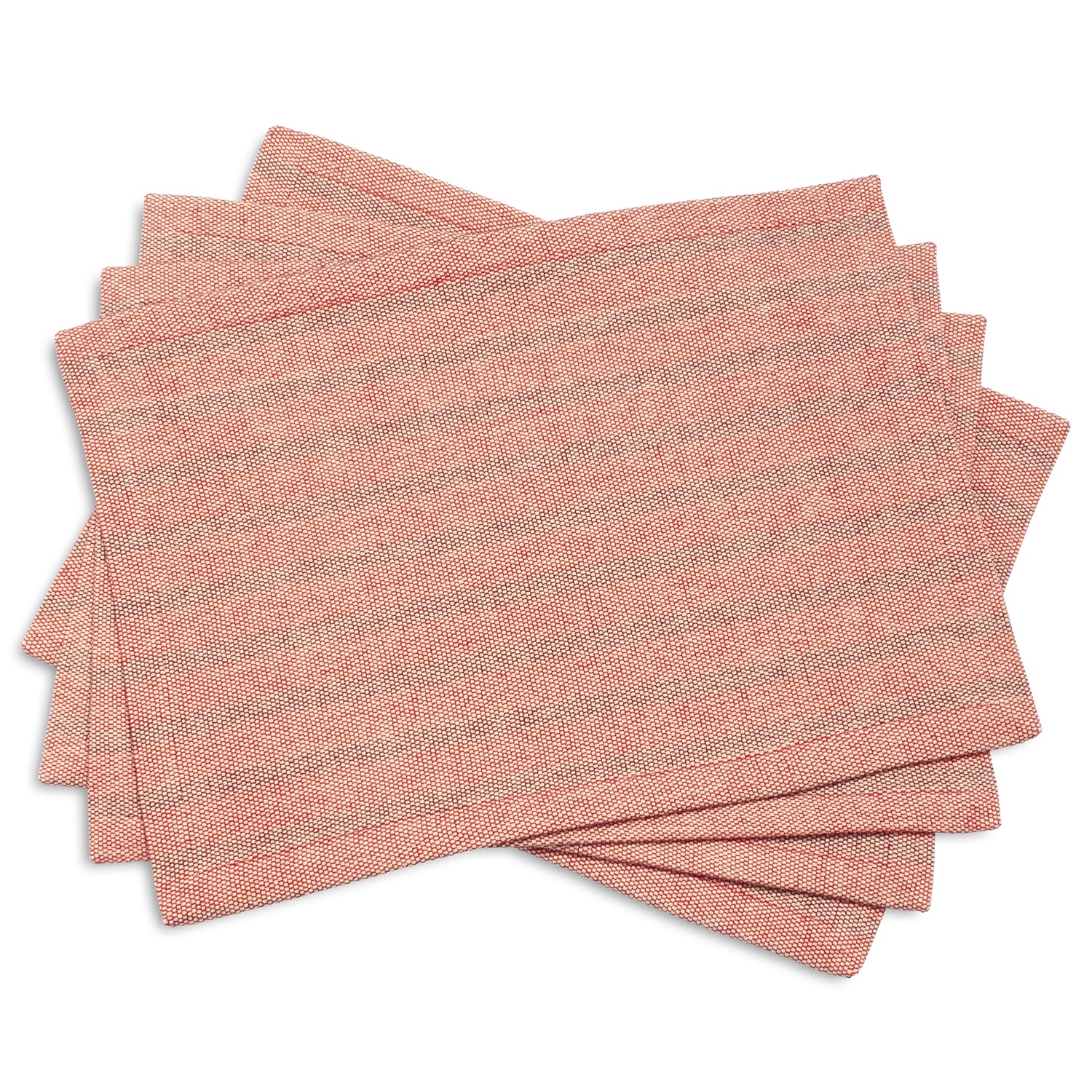 slide 1 of 1, Sur La Table Cranberry Slub Stripe Placemats, 4 ct