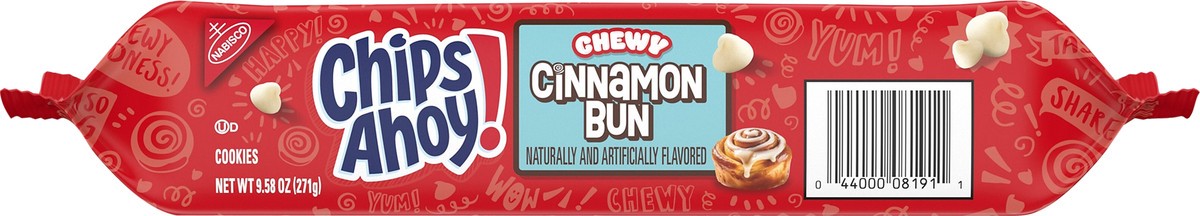 slide 8 of 14, "nab Chips Ahoy Chewy Cin Bun", 9 inoz in