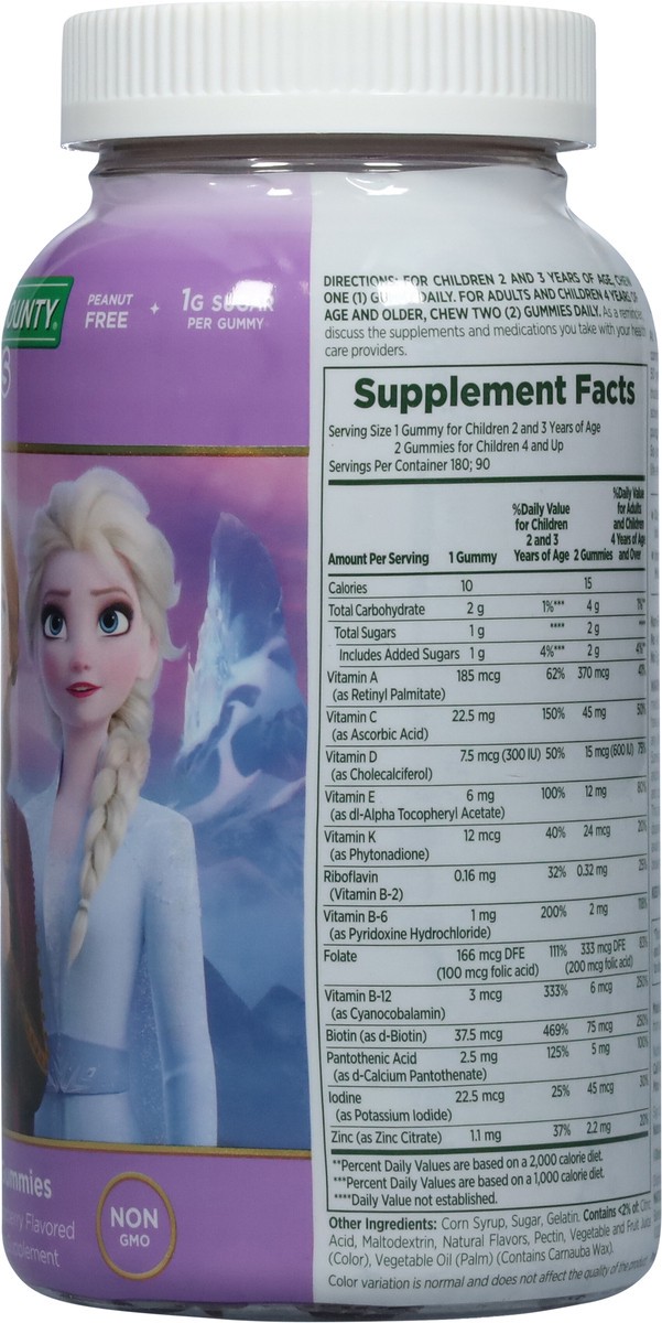 slide 9 of 9, Nature's Bounty Disney Frozen Kids Natural Strawberry & Raspberry Flavored Multivitamin Gummies 180 Gummies, 180 ct