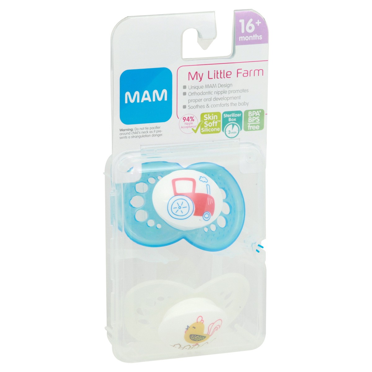 slide 2 of 9, MAM My Little Farm 16+ months Pacifier 2 ea, 2 ct