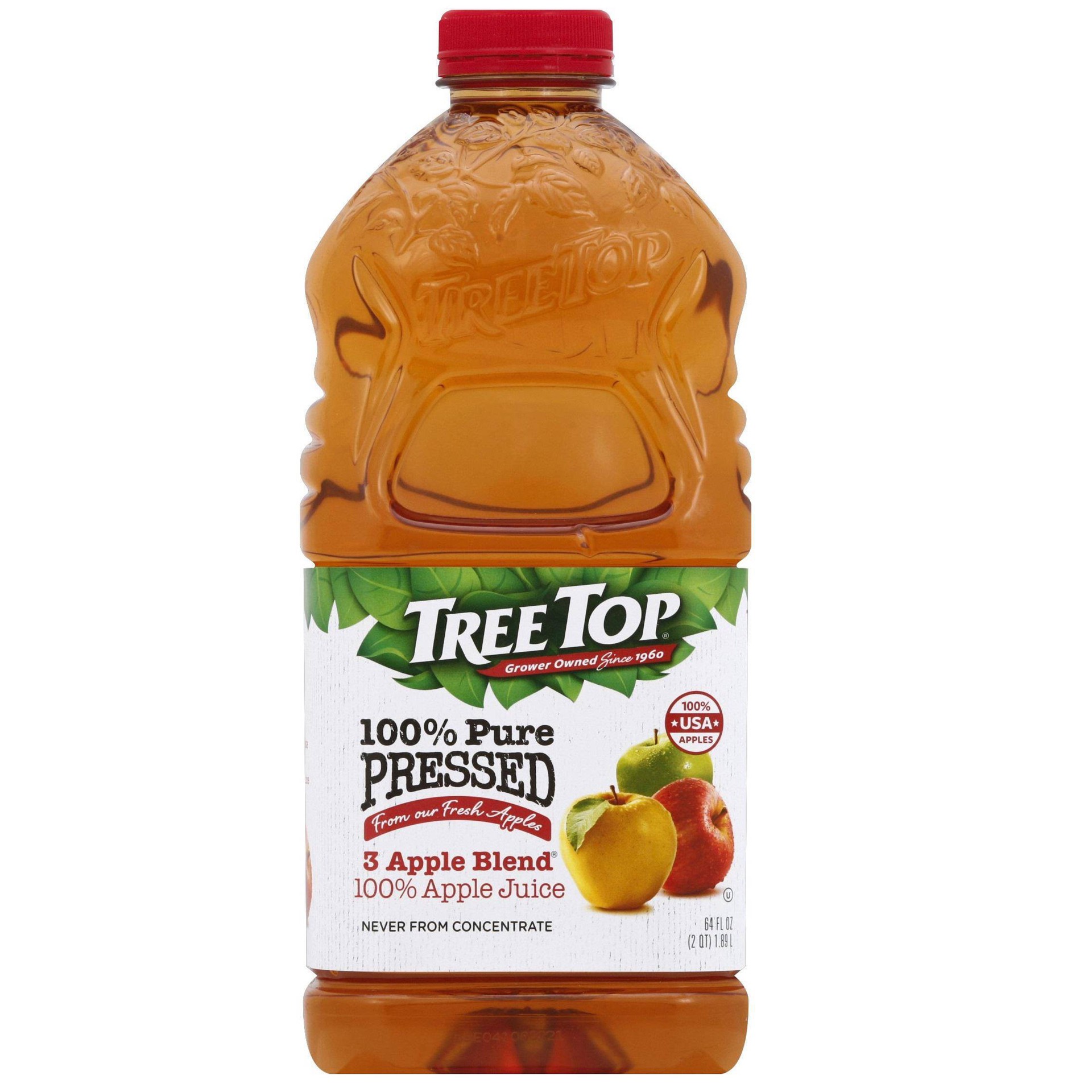 slide 1 of 4, Tree Top 100% Three Apple Blend - 64 fl oz Bottle, 