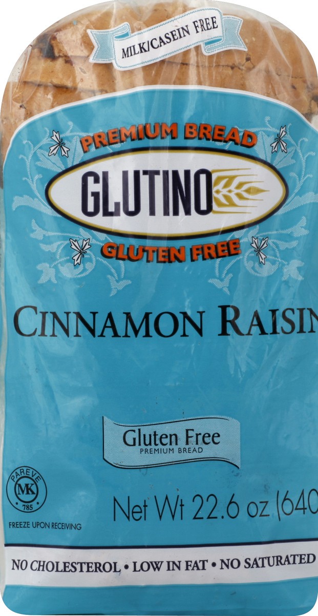 slide 2 of 5, Glutino Cinnamon Raisin Bread 22.6 oz, 1 ct