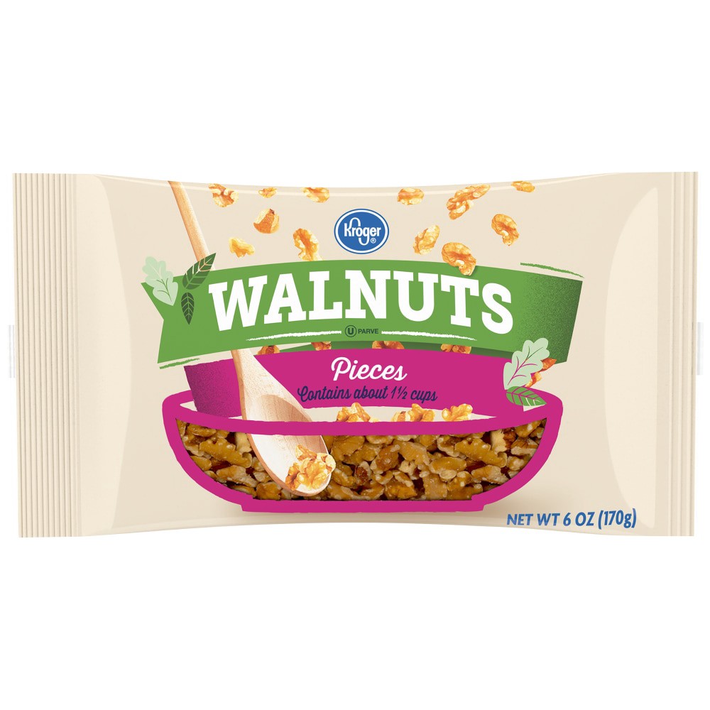 slide 1 of 3, Kroger Walnut Pieces, 6 oz