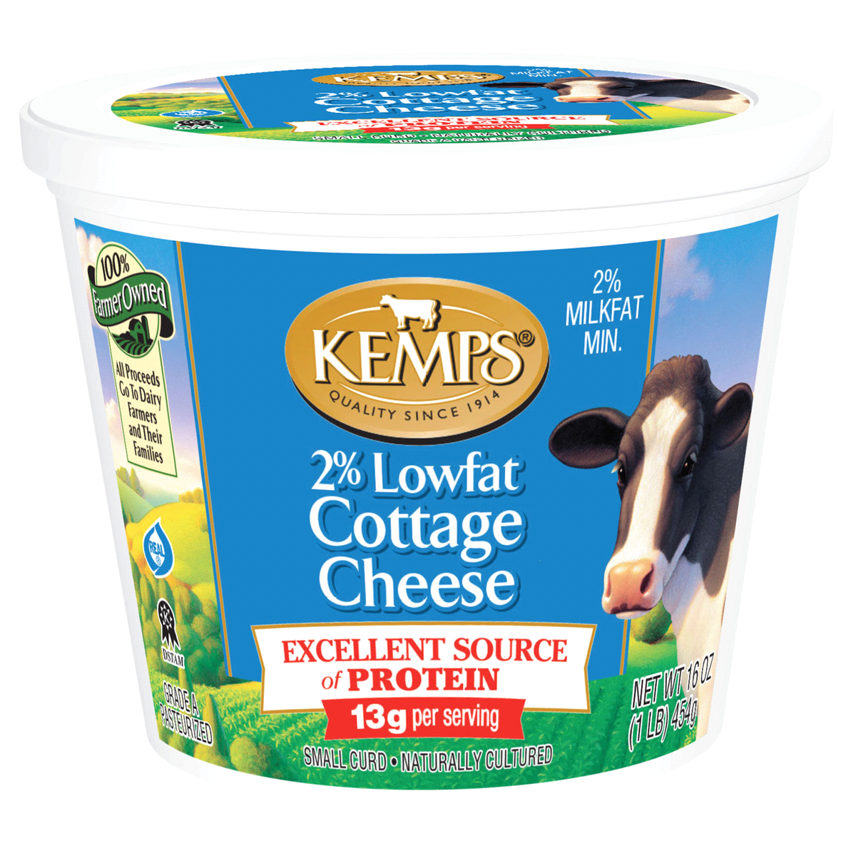 slide 1 of 6, Kemps Kemp 2% Lowfat Cottage Cheese Cup, 16 oz