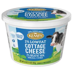 Kemps 2% Low Fat Small Curd Cottage Cheese 16 oz