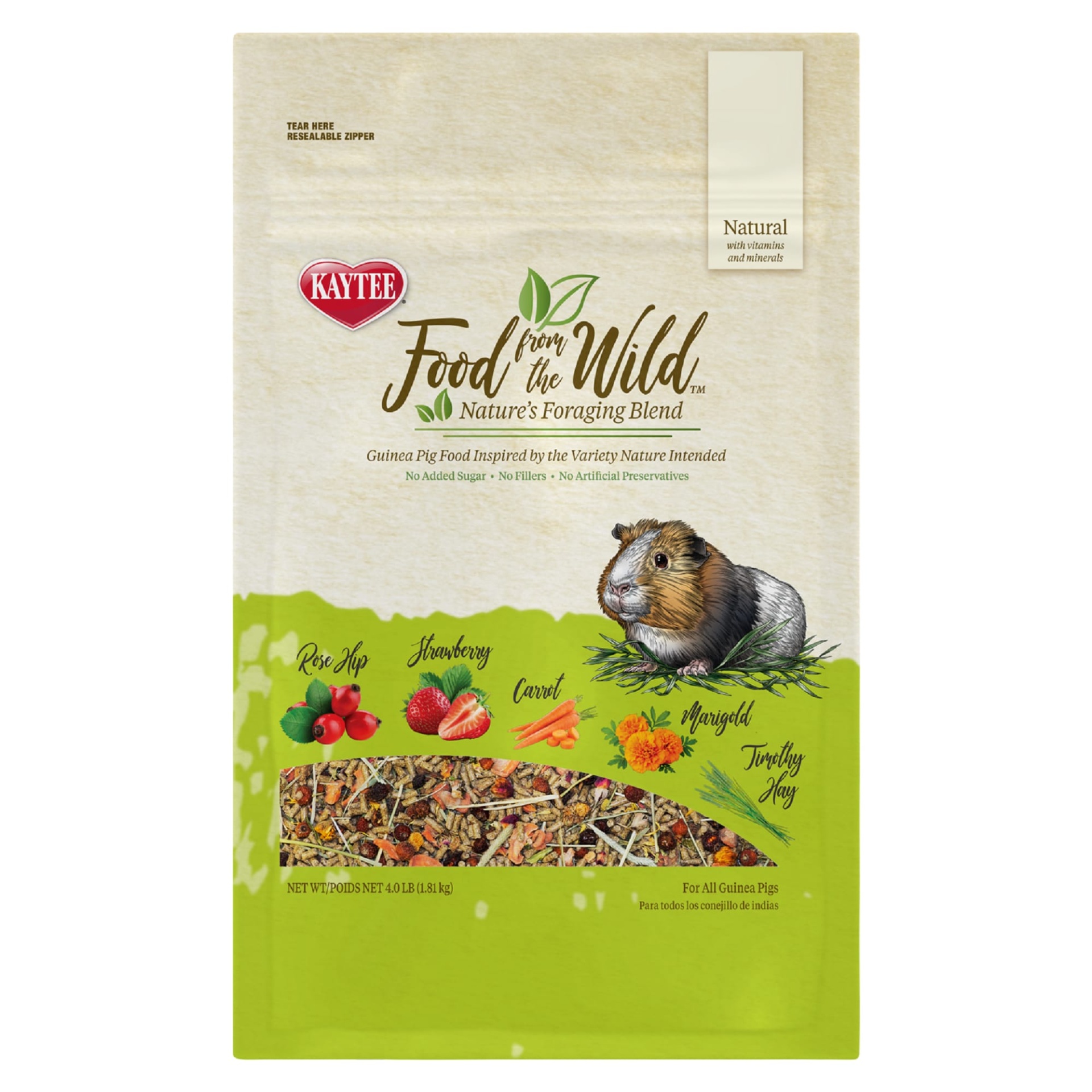 slide 1 of 1, Kaytee Food from the Wild Guinea Pig Food, 4 lb