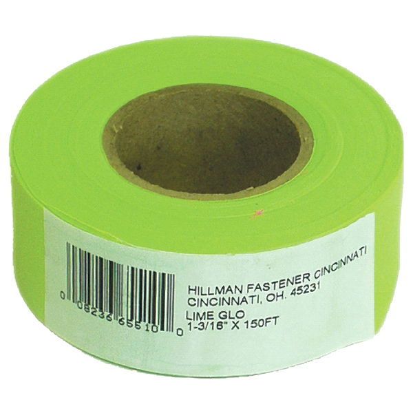 slide 1 of 1, Hillman Lime Flagging Tape, 1 ct