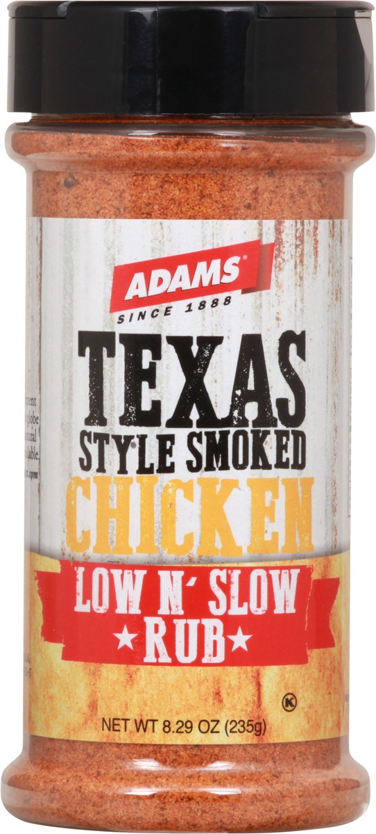 slide 9 of 11, Adams Texas Style Smoked Chicken Low N Slow Rub, 8.29 oz