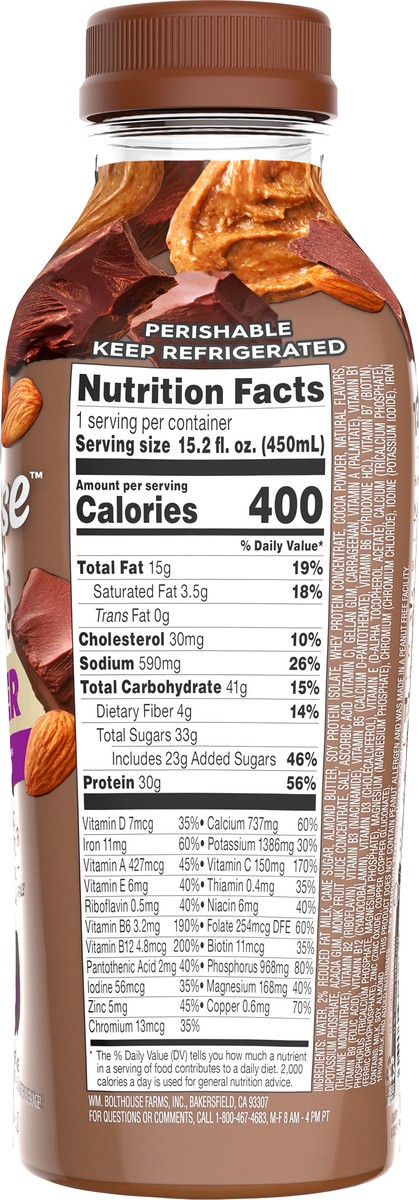 slide 4 of 5, Bolthouse Farms Protein Plus Nut Butter Chocolate Peanut Butter Protein Shake 15.2 fl oz, 15.2 fl oz