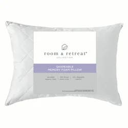 ROOM & RETREAT SHAPEABLE MEMORY FOAM PILLOW STANDARD/QUEEN