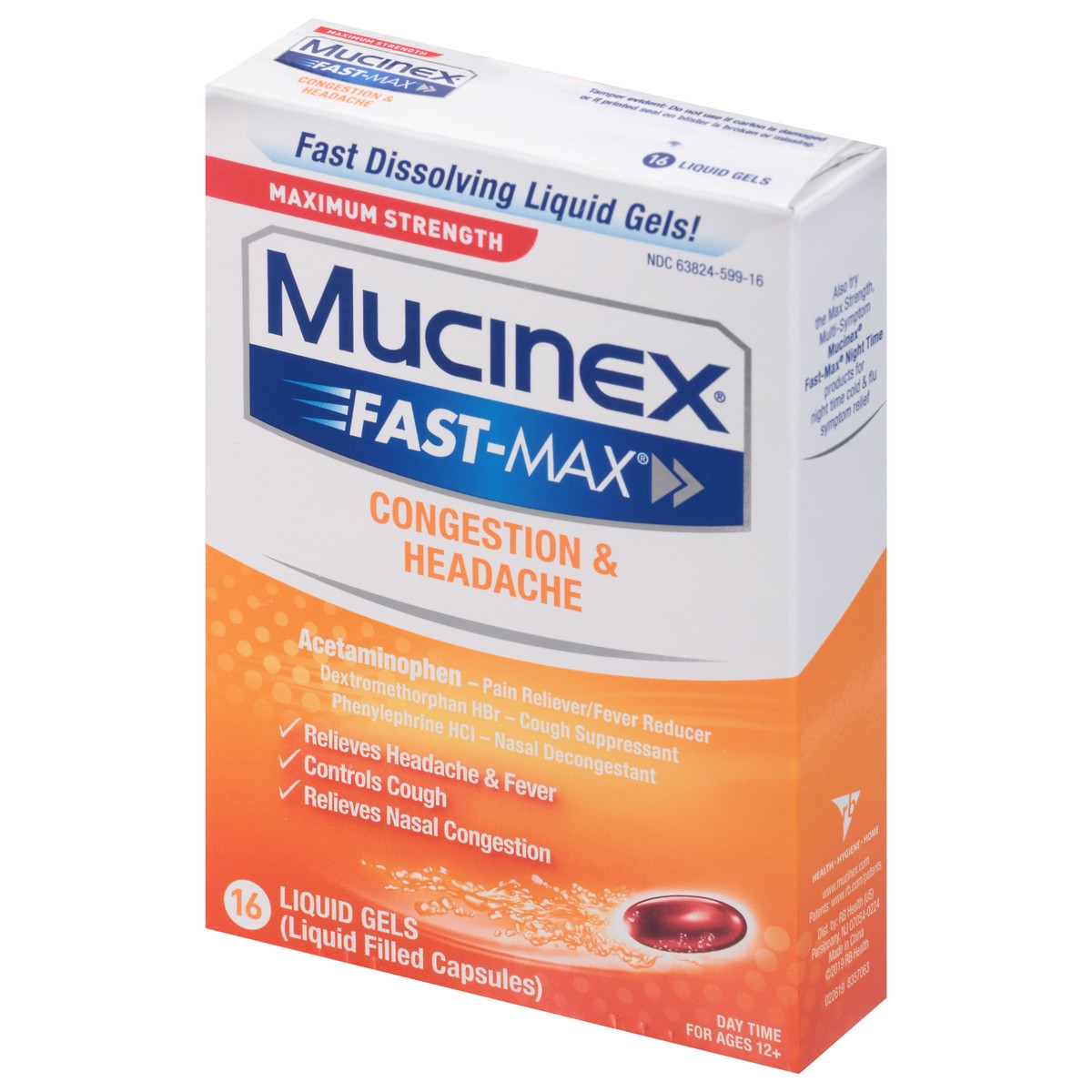 slide 9 of 12, Mucinex Fastmax Congestion & Headache - 16 Count, 16 ct