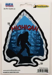 Michigan Bigfoot Arrowhead Sticker