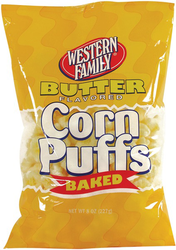 slide 1 of 1, Western Family Corn Puff Btr Flavored Snack, 8 oz