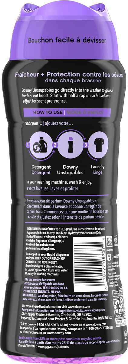 slide 5 of 7, Downy Unstopables In Wash Scent Booster Beads, Lush Scent, 18.2 oz, Laundry Beads for Odor Protection, Downy Scent Booster Beads, Laundry Scent Boosters, 1.1 lb