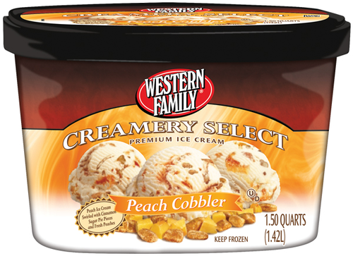 slide 1 of 1, Western Family Prem Peach Cobbler, 48 oz