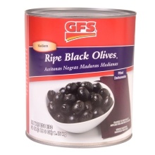 slide 1 of 1, GFS Pitted Ripe Black Olives, 370 ct