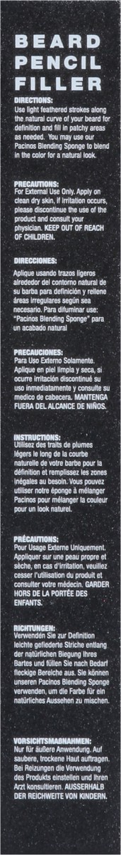 slide 4 of 14, Pacinos Beard Pencil Filler + Brush, Light Brown, 0.88 oz