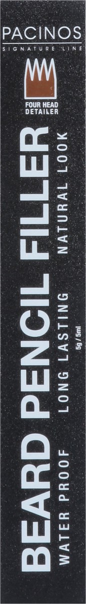 slide 5 of 14, Pacinos Beard Pencil Filler + Brush, Light Brown, 0.88 oz