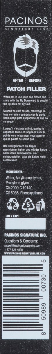 slide 7 of 13, Pacinos Beard Pencil Filler With Brush, Dark Brown, 0.88 oz