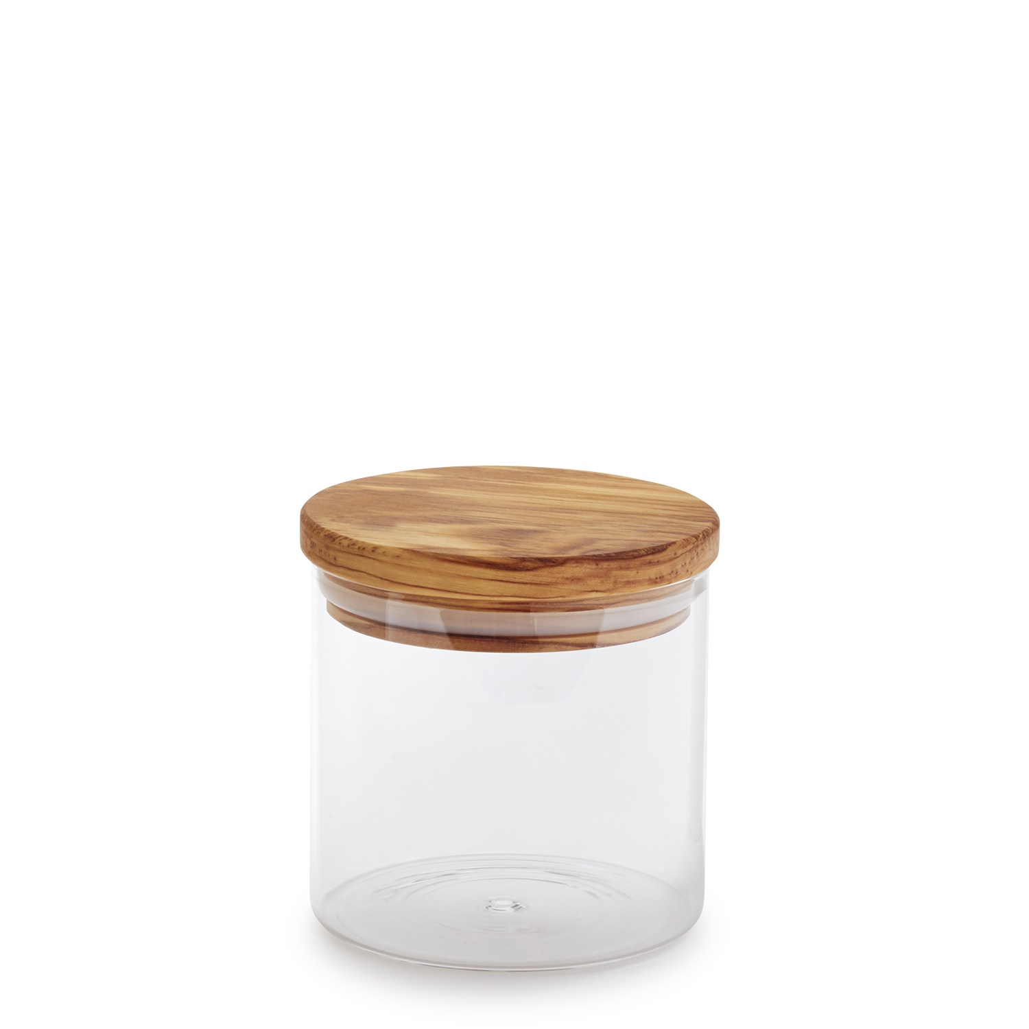 slide 1 of 1, Sur La Table Glass Canister with Olivewood Lid, 24 oz