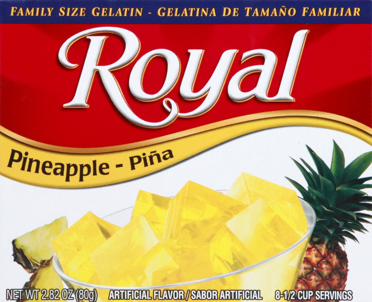 slide 12 of 13, Royal Family Size Pineapple Gelatin 2.82 oz, 2.8 oz