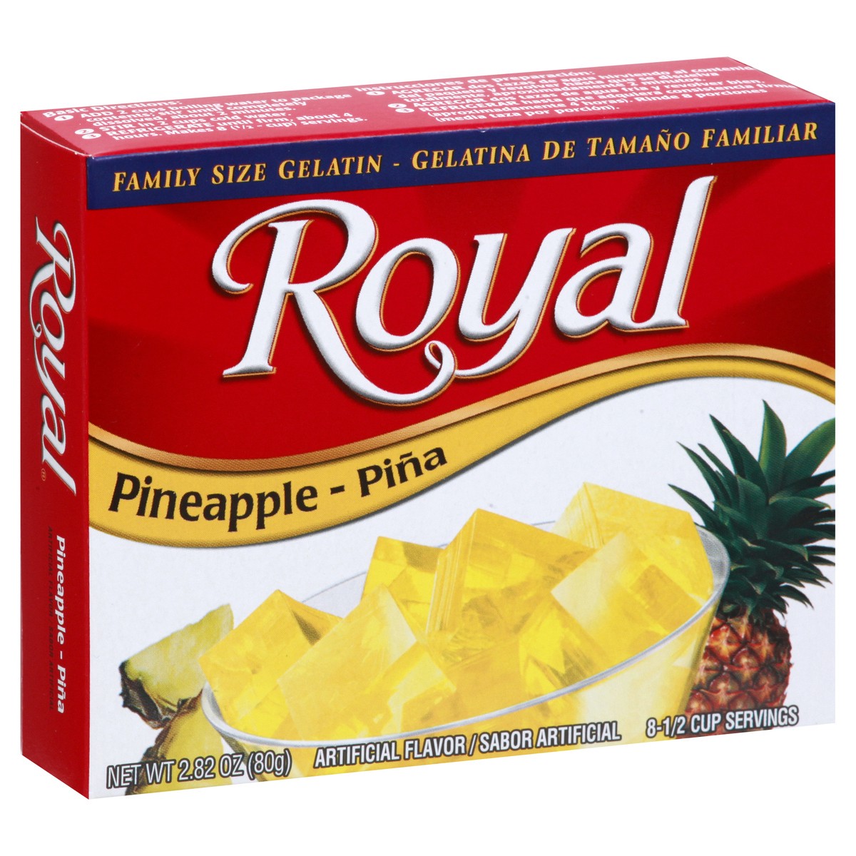 slide 6 of 13, Royal Family Size Pineapple Gelatin 2.82 oz, 2.8 oz