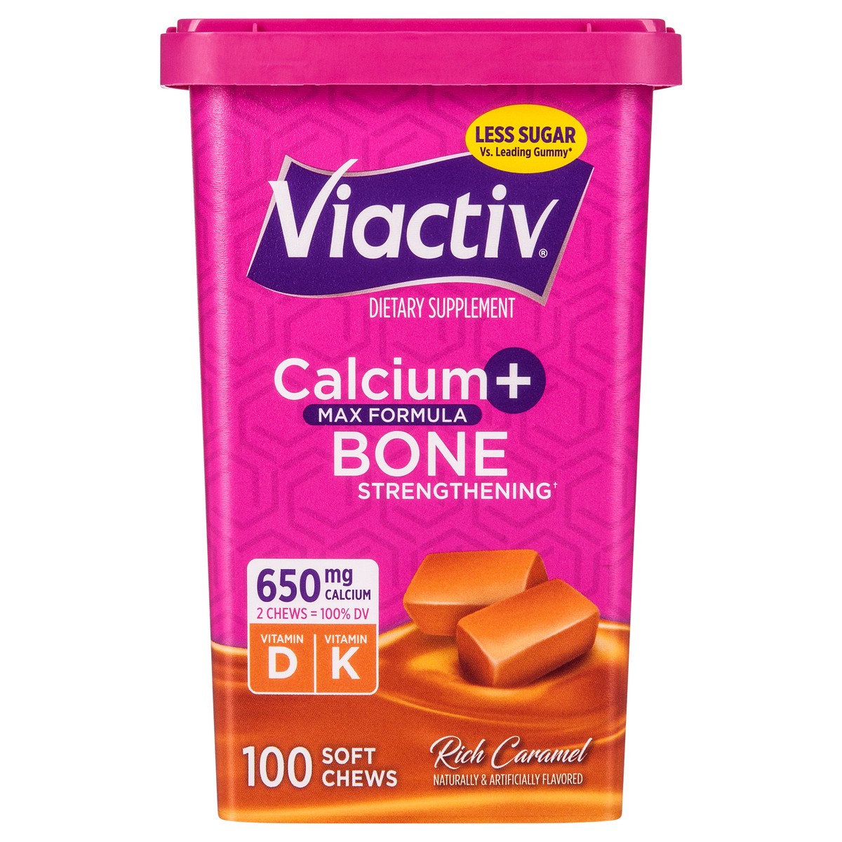slide 1 of 9, Viactiv Calcium Caramel, 100 ct