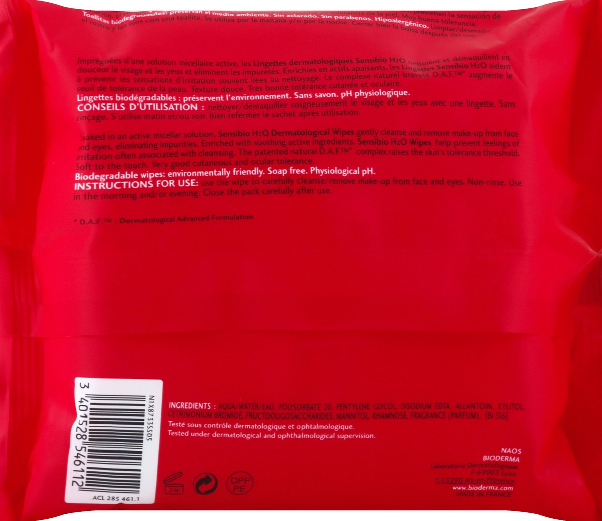 slide 8 of 8, Bioderma Wipes 25 ea, 25 ct