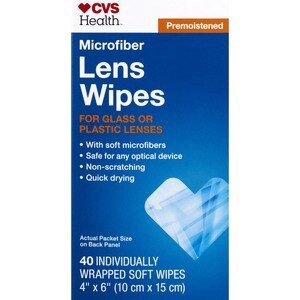 slide 1 of 1, CVS Health Premoistened Microfiber Lens Wipes, 1 ct