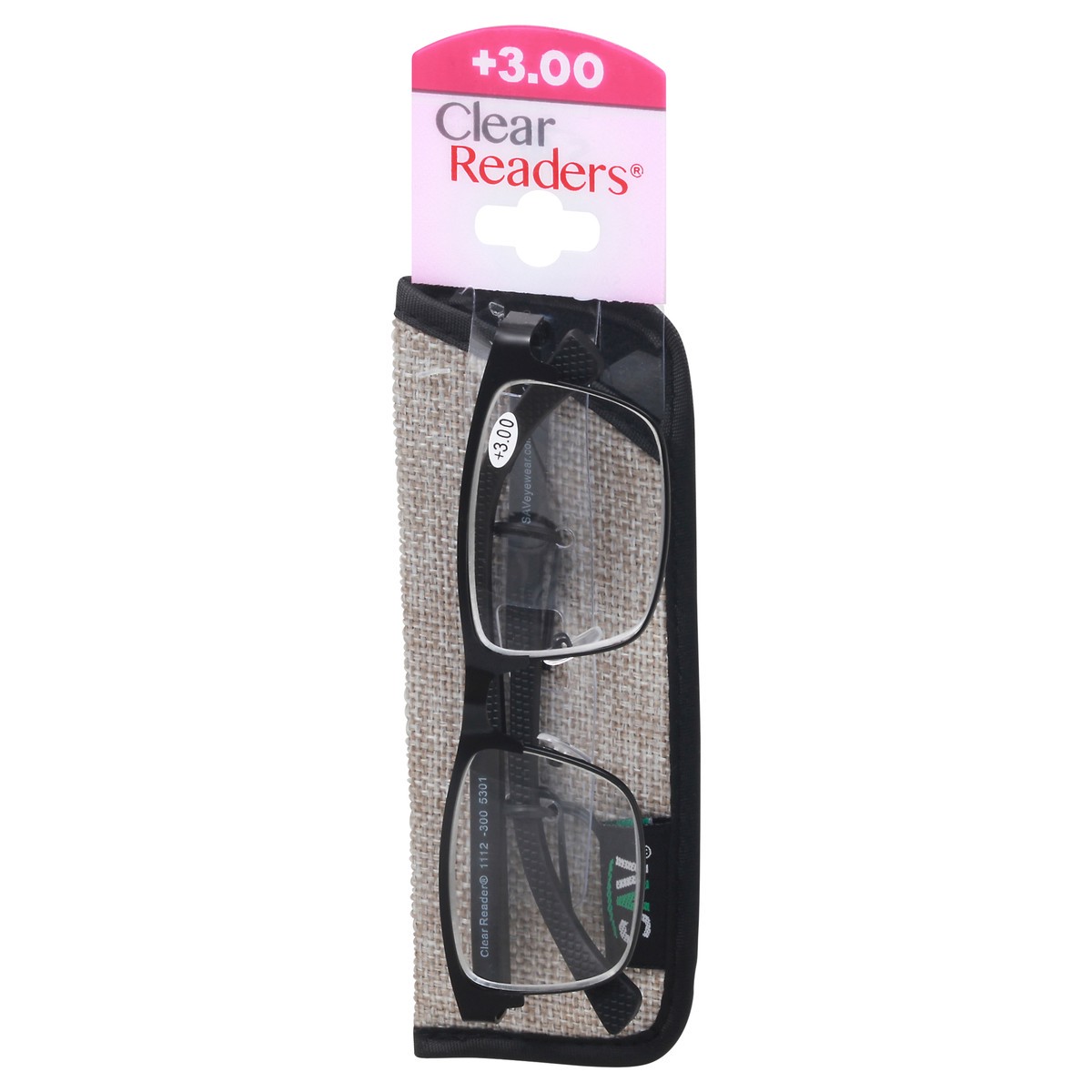 slide 4 of 9, Clear Readers +3.00 Eyeglasses 1 ea Card, 1 ct