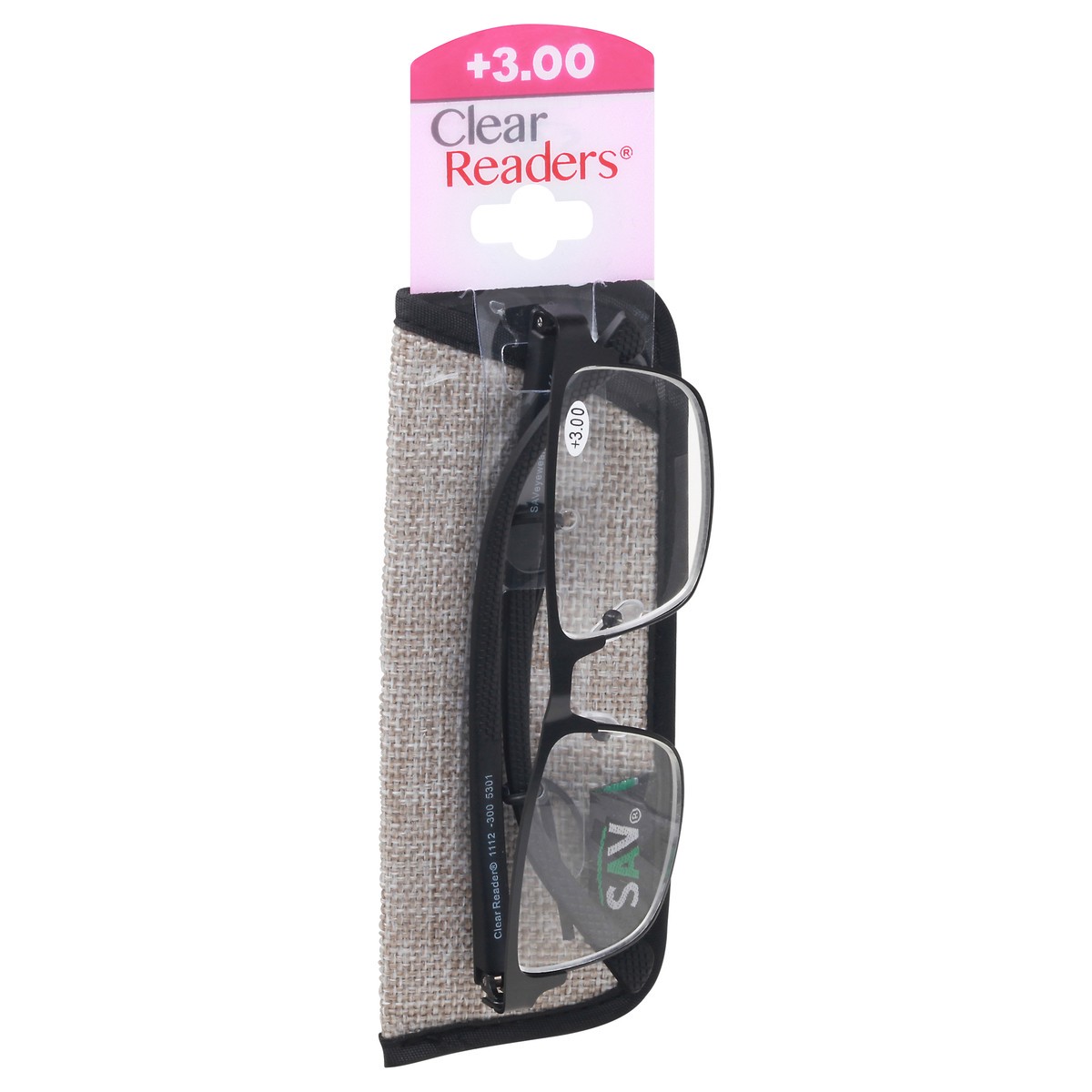 slide 9 of 9, Clear Readers +3.00 Eyeglasses 1 ea Card, 1 ct