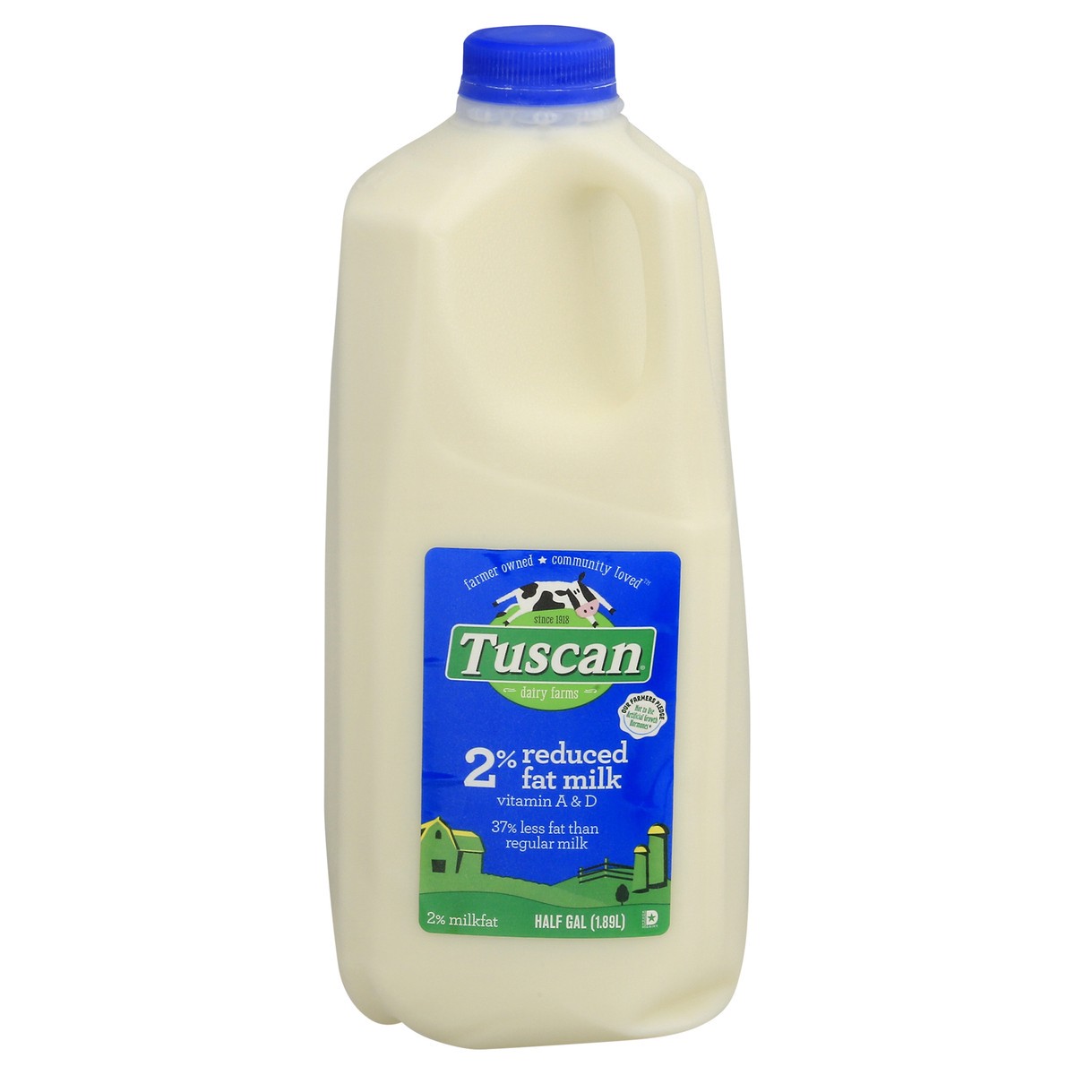 slide 1 of 1, Tuscan Dairy 2% Reduced Fat Milk HG, 1/2 gal