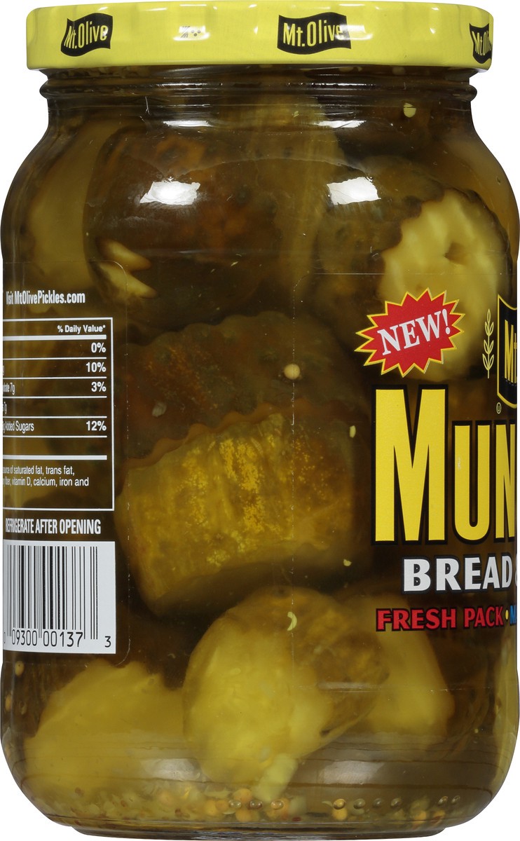 slide 6 of 9, Mt. Olive Munchies Bread & Butter Pickles, 16 fl oz