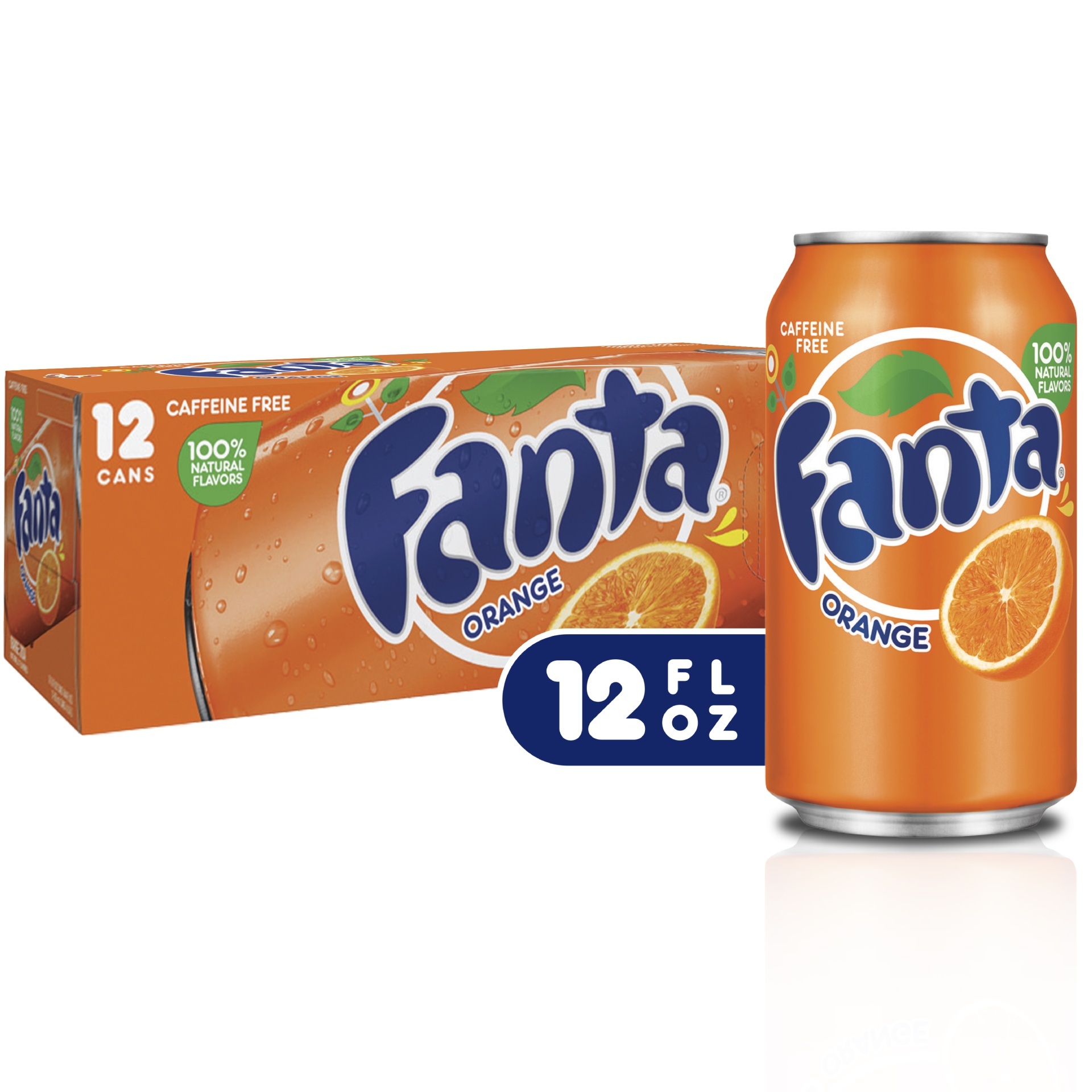 slide 1 of 1, Fanta Orange Soda, 12 ct; 12 fl oz