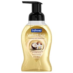 Softsoap Velvet Silk Foaming Liquid Hand Soap, Caramelized Coconut & Vanilla Scent, 9 fl oz