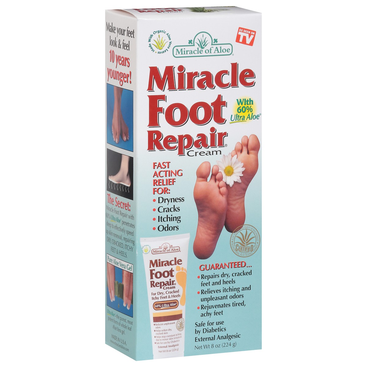 slide 2 of 9, Miracle Of Aloe Miracle Foot Repair Cream 8 oz, 8 oz