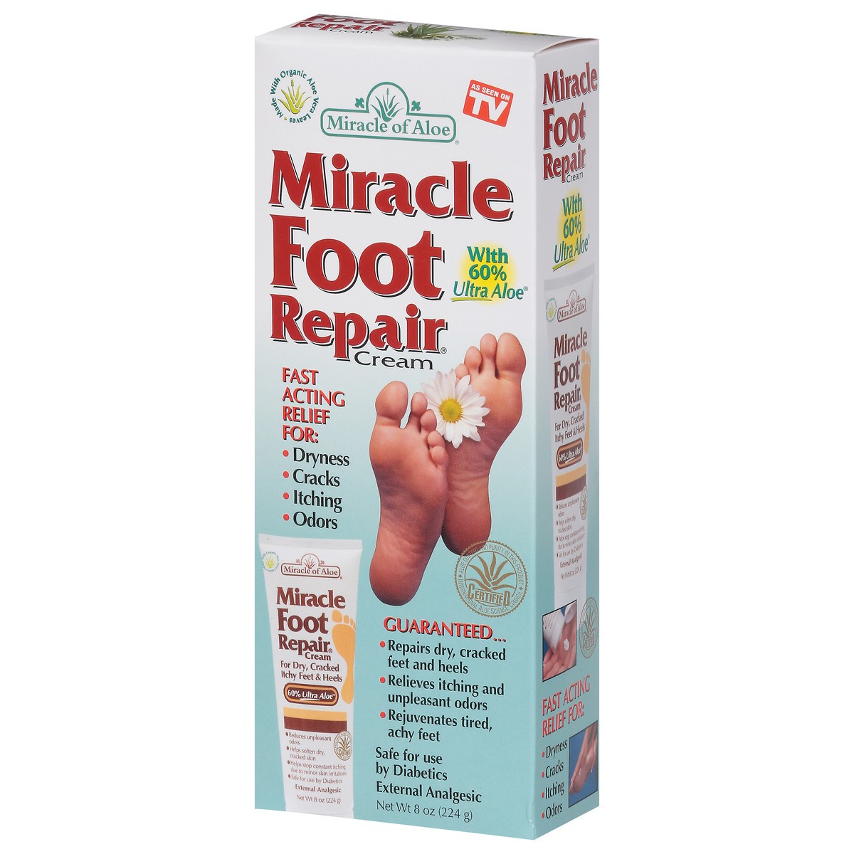 slide 3 of 9, Miracle Of Aloe Miracle Foot Repair Cream 8 oz, 8 oz