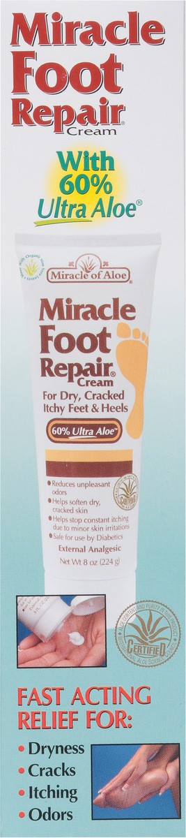 slide 8 of 9, Miracle Of Aloe Miracle Foot Repair Cream 8 oz, 8 oz